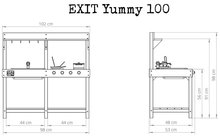 Drevené kuchynky - Kuchynka cédrová s tečúcou vodou Yummy 100 Outdoor Play Kitchen Exit Toys vonkajšia s kuchynským náradím od 24 mes_2