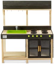 Dřevěné kuchyňky - Kuchyňka cedrová s tekoucí vodou Yummy 200 Outdoor Play Kitchen Exit Toys venkovní s pečící troubou a kuchyňským náčiním od 24 měsíců_0