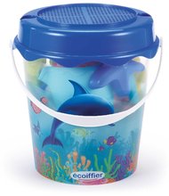 Jucării de nisip   - Set găleată delfín Bucket Dolphin Écoiffier 21 cm înălțime transparentă cu 12 accesorii de la 18 luni_1