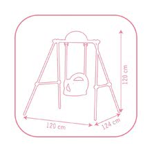 Dětské houpačky - Houpačka Portique Hello Kitt Smoby s kovovým stojanem, 120 cm výška od 6 měsíců_2