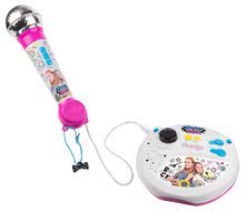 Detské hudobné nástroje - Karaoke stojaci mikrofón Maggie&Bianca Smoby so zvukmi a svetlom a napojením na mobil ružový od 5 rokov_3