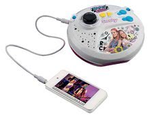 Játékhangszerek - Karaoke álló mikrofon Magie&Bianca Smoby hanggal és fénnyel, mobiltelefonra köthető rózsaszín 5 évtől_7