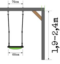 Altalene per bambini - Altalena nido da appendere Swibee swing Exit Toys per due bambini con diametro di 98 cm_3