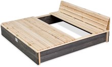 Drevené pieskoviská -  NA PREKLAD - Pieskovisko cédrové con bancos y techo Aksent wooden sandpit Exit Toys grande 136*132cm_3