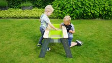 Sabbiere in legno - Recinto di sabbia di cedro tavolo per acqua e sabbia Aksent sand&water table Exit Toys grande con copertura, volume di 32 kg_0