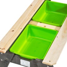 Nisipare din lemn - Nisipar din cedru cu măsuță pentru apa si nisip Aksent sand&water table Exit Toys mare cu capac volum 32 kg_0