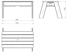 Nisipare din lemn - Nisipar din cedru cu măsuță pentru apă și nisip Aksent sand&water table Deluxe Exit Toys mare cu capac parasolar și unelte de grădină_1