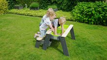 Bacs à sable en bois - Table à eau et sable Aksent sand&water table Exit Toys en bois de cèdre Pique-nique avec banc et abri_0