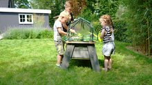 Meble ogrodowe dla dzieci - Stół dla ogrodnika, sosnowy Aksent planter table Deluxe Exit Toys duży, z parnikiem i narzędziami, pojemność 45 litrów_1