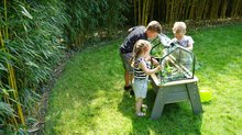 Meble ogrodowe dla dzieci - Stół dla ogrodnika, sosnowy Aksent planter table Deluxe Exit Toys duży, z parnikiem i narzędziami, pojemność 45 litrów_3