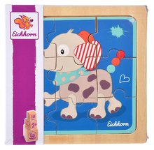 Jucării pentru dezvoltarea abilitătii copiiilor - Puzzle din lemn animăluțe Lift Out Puzzle Friends Eichhorn 10 piese 6 tipuri de la 24 luni_2