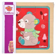 Drewniane zabawki edukacyjne - Drewniane puzzle zwierzątka Lift Out Puzzle Friends Eichhorn 10 części 6 rodzajów od 24 miesięcy_0