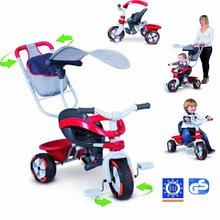 Produse vechi - Tricicletă sport Baby Driver Confort Smoby roșu cu mâner 70*50*52 cm de la 10 luni_1