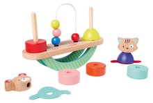 Drewniane zabawki edukacyjne - Drewniana gra polegająca na równowadze z koralikami Balance Game Friend Eichhorn 11 części od 12 miesięcy_1