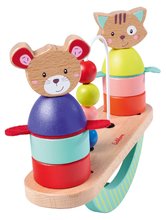 Jucării pentru dezvoltarea abilitătii copiiilor - Joc de echilibru din lemn cu mărgele Balance Game Friend Eichhorn 11 piese de la 12 luni_0