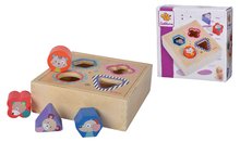 Drvene didaktičke igračke - Drvena slagalica Shape Sorter Box Friends Eichhorn s 4 kocke u motivu životinja od 12 mjes_0