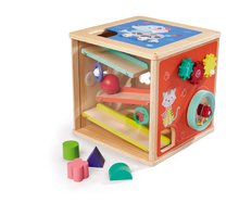 Drevené didaktické hračky - Drevená didaktická kocka Big Playcenter Eichhorn s kockami a aktivitami od 12 mes_1