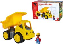 Camioane - Basculanta Power Worker Dumper+Figurine BIG utilaj de lucru 33 cm cu roți de cauciuc de la 2 ani_4