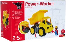 Camioane - Basculanta Power Worker Dumper+Figurine BIG utilaj de lucru 33 cm cu roți de cauciuc de la 2 ani_8