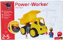 Nákladné autá - Nákladné auto Power Worker Dumper + Figurine BIG pracovný stroj 33 cm s gumenými kolesami od 2 rokov_9