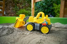 Stavebné stroje - Nakladač Power Worker Wheel Loader + Figurine BIG pracovný stroj 47 cm - gumené kolesá od 2 rokov_1