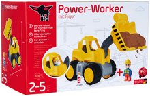 Gradbeni stroji - Bager nakladalnik Power Worker Wheel Loader + Figurine BIG delovni stroj 47 cm - gumirana kolesa od 2 leta_12