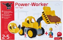 Játék építőgépek - Homlokrakodó Power Worker Wheel Loader + Figurine BIG munkagép 47 cm - gumikerekek 2 évtől_15