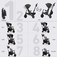 Triciclete de la 6 luni - Tricicletă pliabilă smarTfold 700 Black 7în1 smarTrike negru, cu scaun rabatabil și înclinabil TouchSteering cu roți EVA de la 6 luni_5