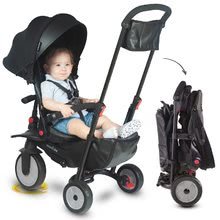 Tricicli dai 6 mesi - Triciclo pieghevole e passeggino STR7 Urban 7in1 smarTrike nero con sedile reversibile TouchSteering con ruote in EVA dai 6 mesi_0