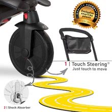 Tricicli dai 6 mesi - Triciclo pieghevole e passeggino STR7 Urban 7in1 smarTrike nero con sedile reversibile TouchSteering con ruote in EVA dai 6 mesi_11