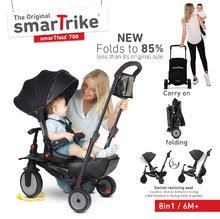 Tricicli dai 6 mesi - Triciclo pieghevole e passeggino STR7 Urban 7in1 smarTrike nero con sedile reversibile TouchSteering con ruote in EVA dai 6 mesi_9