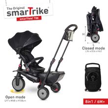 Kinderdreiräder ab 6 Monaten - Faltdreirad STR7 Urban 7in1 smarTrike  und Kinderwagen schwarz mit klappbarem TouchSteering-Sitz mit EVA-Rädern ab 6 Monaten_4