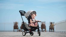 Tricikli za djecu od 10 mjeseci - Tricikl i kolica sklopivi STR7J Warm Grey 7u1 smarTrike sivi s preklopnom sjedalicom Touch Steering s EVA kotačima od 6 mjes_4
