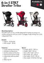 Trojkolky od 6 mesiacov -  NA PREKLAD - Triciclo y carrito plegable STR7J Warm Grey 7v1 smarTrike gris con asiento plegable Touch Steering con ruedas EVA desde 6 meses_6