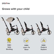 Trojkolky od 6 mesiacov -  NA PREKLAD - Triciclo y carrito plegable STR7J Warm Grey 7v1 smarTrike gris con asiento plegable Touch Steering con ruedas EVA desde 6 meses_2