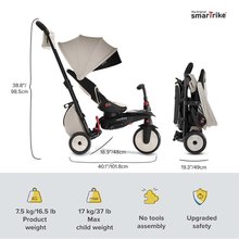 Tricikli za djecu od 10 mjeseci - Tricikl i kolica sklopivi STR7J Warm Grey 7u1 smarTrike sivi s preklopnom sjedalicom Touch Steering s EVA kotačima od 6 mjes_21