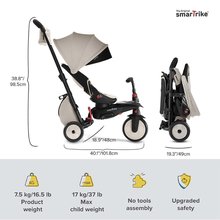 Tříkolky od 6 měsíců - Tříkolka a kočárek skládací STR7J Warm Grey 7v1 smarTrike šedá se sklápěcím sedadlem Touch Steering s EVA koly od 6 měsíců_21