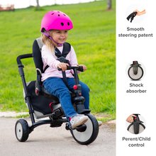 Tricicli dai 6 mesi - Triciclo e passeggino pieghevole STR7J Warm Grey 7v1 smarTrike grigio con sedile girevole e reclinabile Touch Steering con ruote EVA a partire da 6 mesi_23