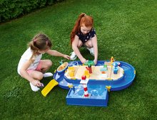 Piste de apă pentru copii - Pistă de apă Peppa Pig Holiday Waterplay Big cu 2 bărci și 3 figurine 71 piese - compatibile cu Duplo de la 3 ani_0