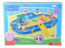 Wasserstraßen für Kinder - Wasserweg Peppa Pig Holiday Waterplay Big mit 2 Booten und 3 Figuren 71 Teile- kompatibel mit Duplo ab 3 Jahren_2