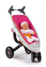 Cărucioare de la 18 luni - Cărucior Maxi Cosi&Quinny 5in1 Smoby (mâner 70 cm) roz-portocaliu_1