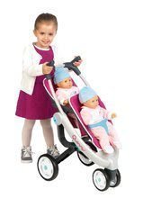 Cărucioare pentru păpuși seturi - Set cărucior gemeni Maxi Cosi&Quinny Smoby (mâner de împins 70 cm) şi scaun de maşină_0