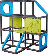 Preliezačky pre deti - Preliezačka s lezeckými stenami 3-poschodová Frame Kraxxl BIG konfigurovateľná 248 dielov s otvorom na hádzanie lopty nosnosť 70 kg_1