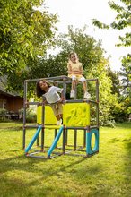 Kinderklettergerüste  - Klettergerüst mit 3 Etagen und Kletterwänden Frame Kraxxl BIG konfigurierbares 248-teiliges Set mit Ballwurföffnung Tragfähigkeit 70 kg ab 3 Jahren_1