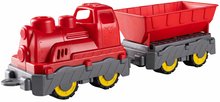 Tren de marfă Mini Train With Wagon Power Worker BIG cu basculantă lungime 45 cm roșie de la 24 luni