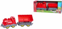 Nákladní auta - Nákladný vlak Mini Train With Wagon Power Worker BIG s vyklápěcím vozem délka 45 cm červený od 24 měsíců_4