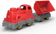 Teherautók - Tehervonat Mini Train With Wagon Power Worker BIG billenő kocsival hossza 45 cm piros 24 hó-tól_0