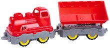 Camioane - Tren de marfă Mini Train With Wagon Power Worker BIG cu basculantă lungime 45 cm roșie de la 24 luni_3