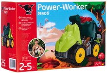 Nákladné autá - Nákladné auto s vrtákom Power Worker Mini Dino Triceratops BIG s pohyblivými časťami a gumené kolesá od 24 mes_6