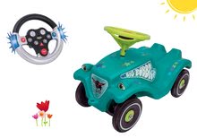 Seturi babytaxiuri - Set babytaxiu maşină Little Star BIG bobby Car Classic turcoaz şi volan interactiv cu sunet şi lumină de la 12 luni_8
